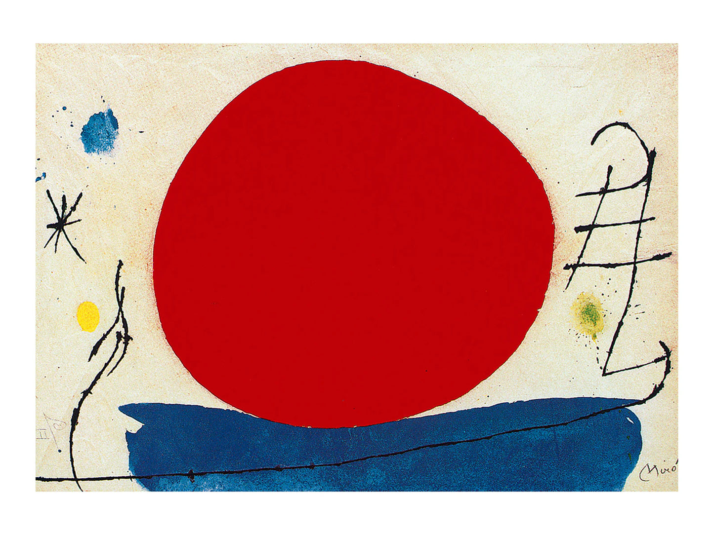 Kunstdruck Joan Miro - Senzo titolo, 1967 80x60cm