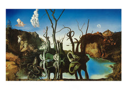 Kunstdruck Salvador Dali - Reflections of Elephants 80x60cm