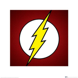Kunstdruck DC Comics - The Flash - Symbol 40x40cm