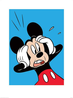 Kunstdruck Mickey Mouse - Shocked 60x80cm