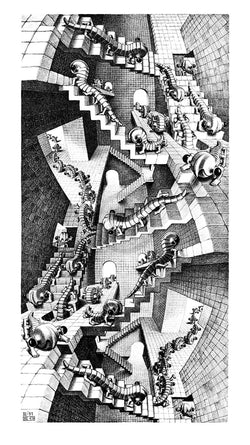 Kunstdruck M. C. Escher - Treppenhaus 45x79cm