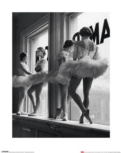 Kunstdruck Time Life - Ballerinas in Window 40x50cm