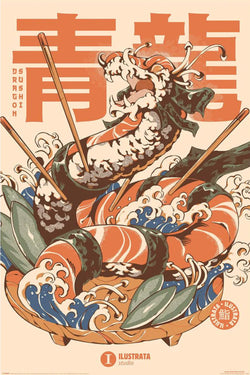 Poster Ilustrata - Dragon Sushi 61x91,5cm