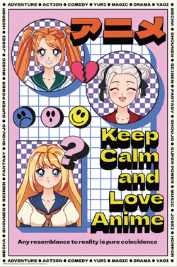Poster Keep Calm and Love Anime 61x91,5cm