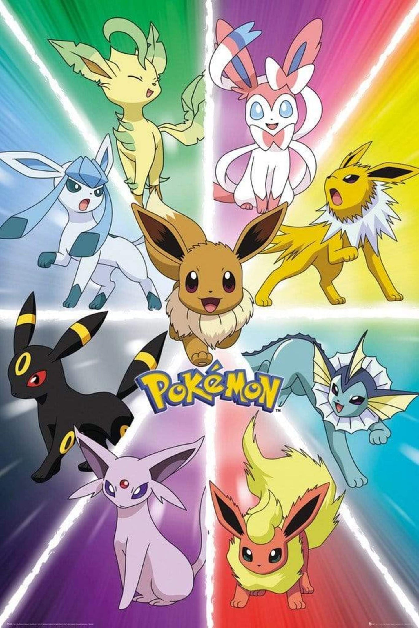 Poster Pokémon - Eevee Evolution 61x91,5cm