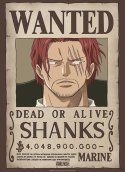 Poster One Piece - Wanted Shanks 38x52cm