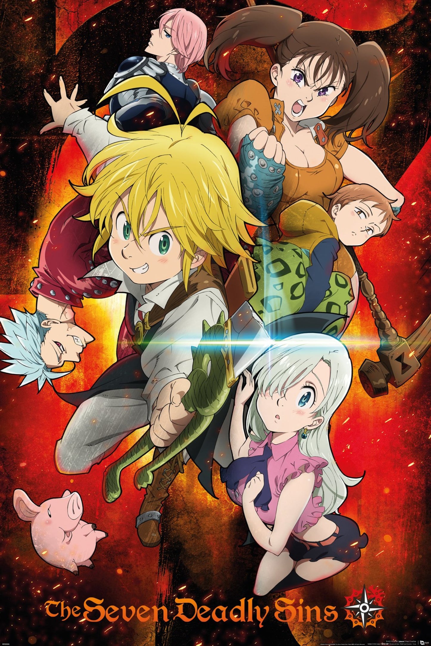 Poster The Seven Deadly Sins - Key Art 1 61x91,5cm