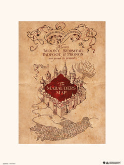 Kunstdruck Harry Potter - The Marauders Map 30x40cm