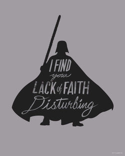 Kunstdruck Star Wars - Silhouette Quotes Vader 40x50cm