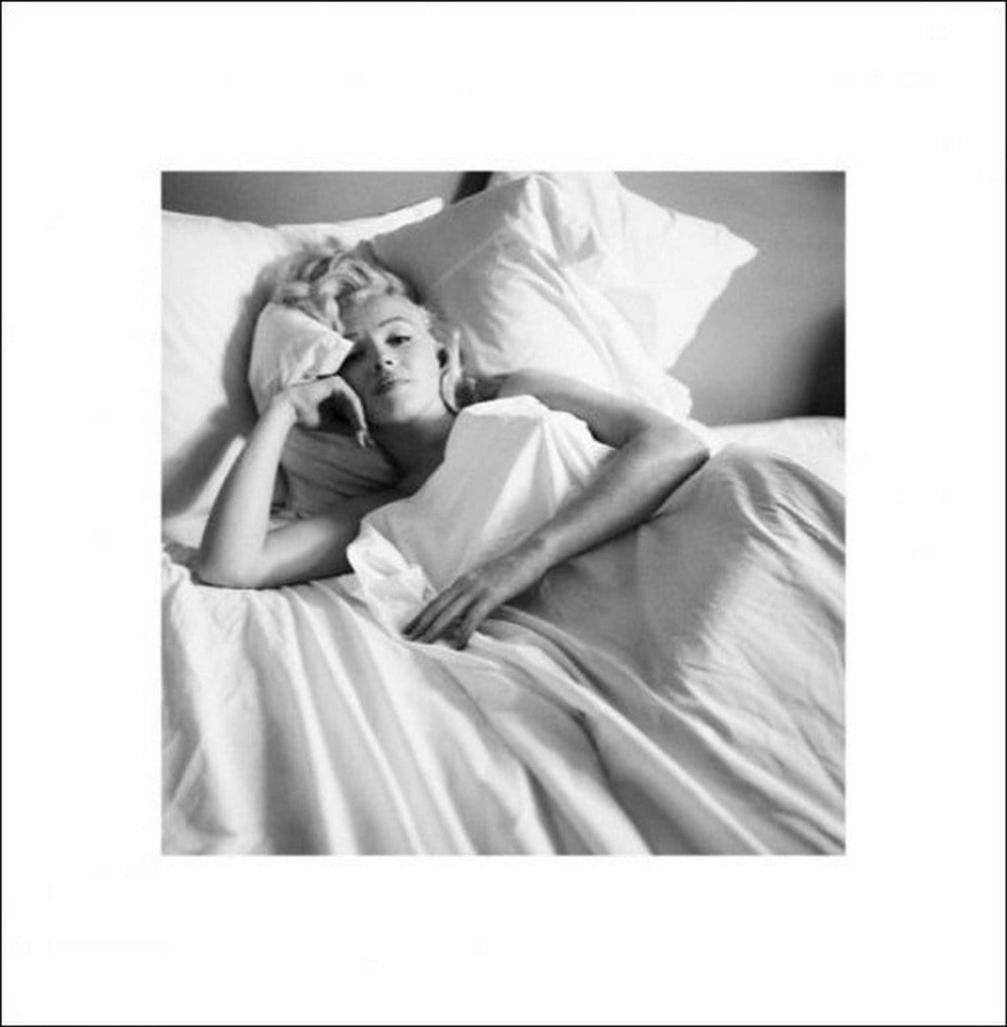 Kunstdruck Marilyn Monroe - Bed 40x40cm