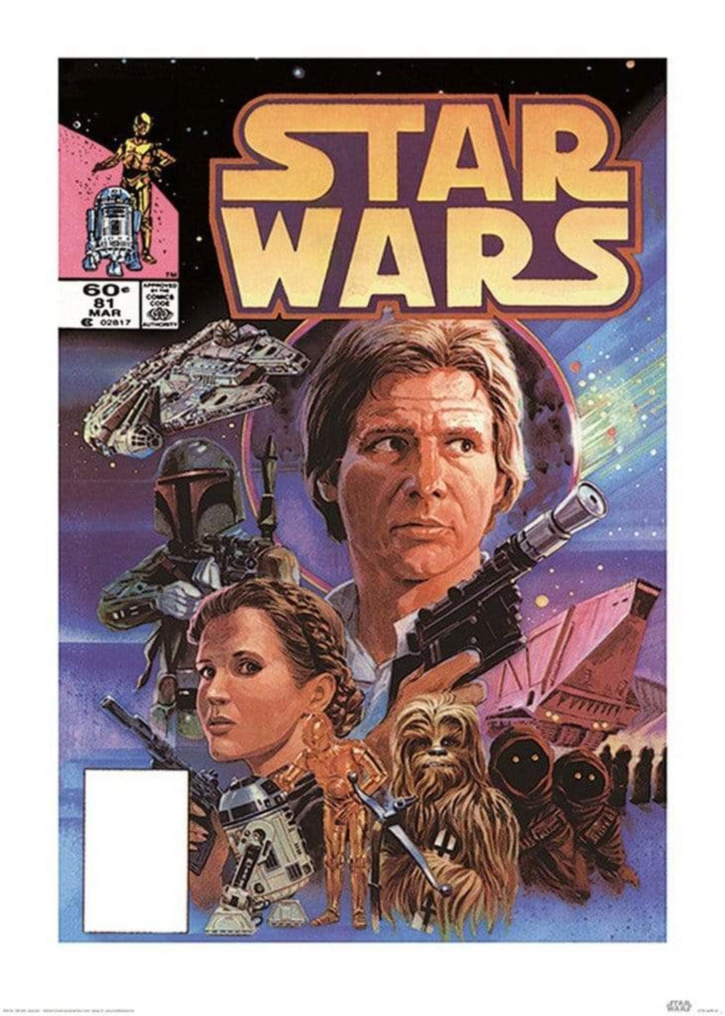 Kunstdruck Star Wars - Captain Solo 50x70cm