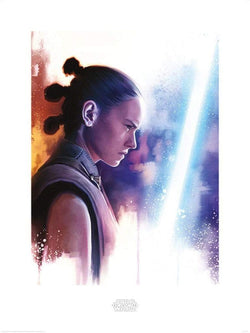 Kunstdruck Star Wars - The Last Jedi Rey Lightsaber Paint 60x80cm
