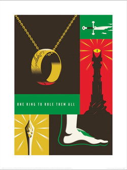 Warner Bros - One Ring To Rule Them All Kunstdruck 30x40cm