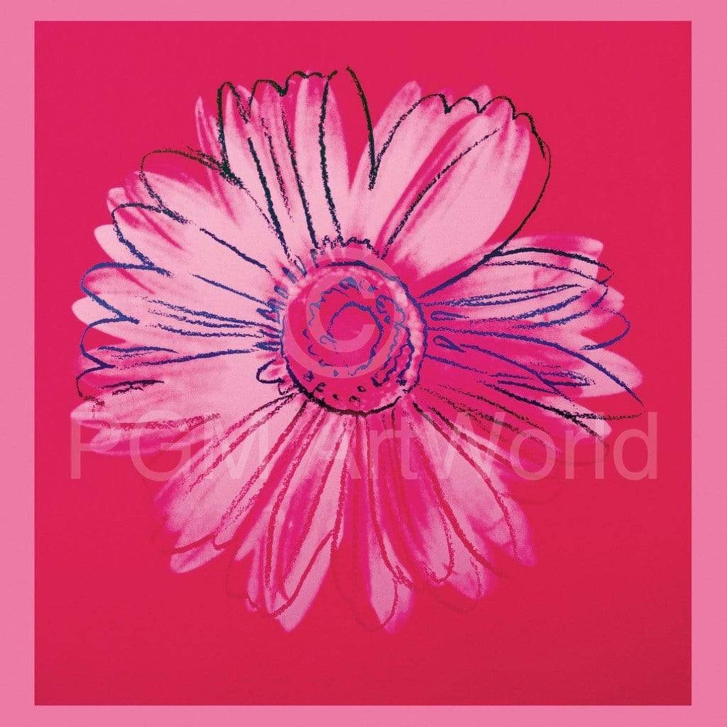 Kunstdruck Andy Warhol - Daisy 1982 - 90x90 cm