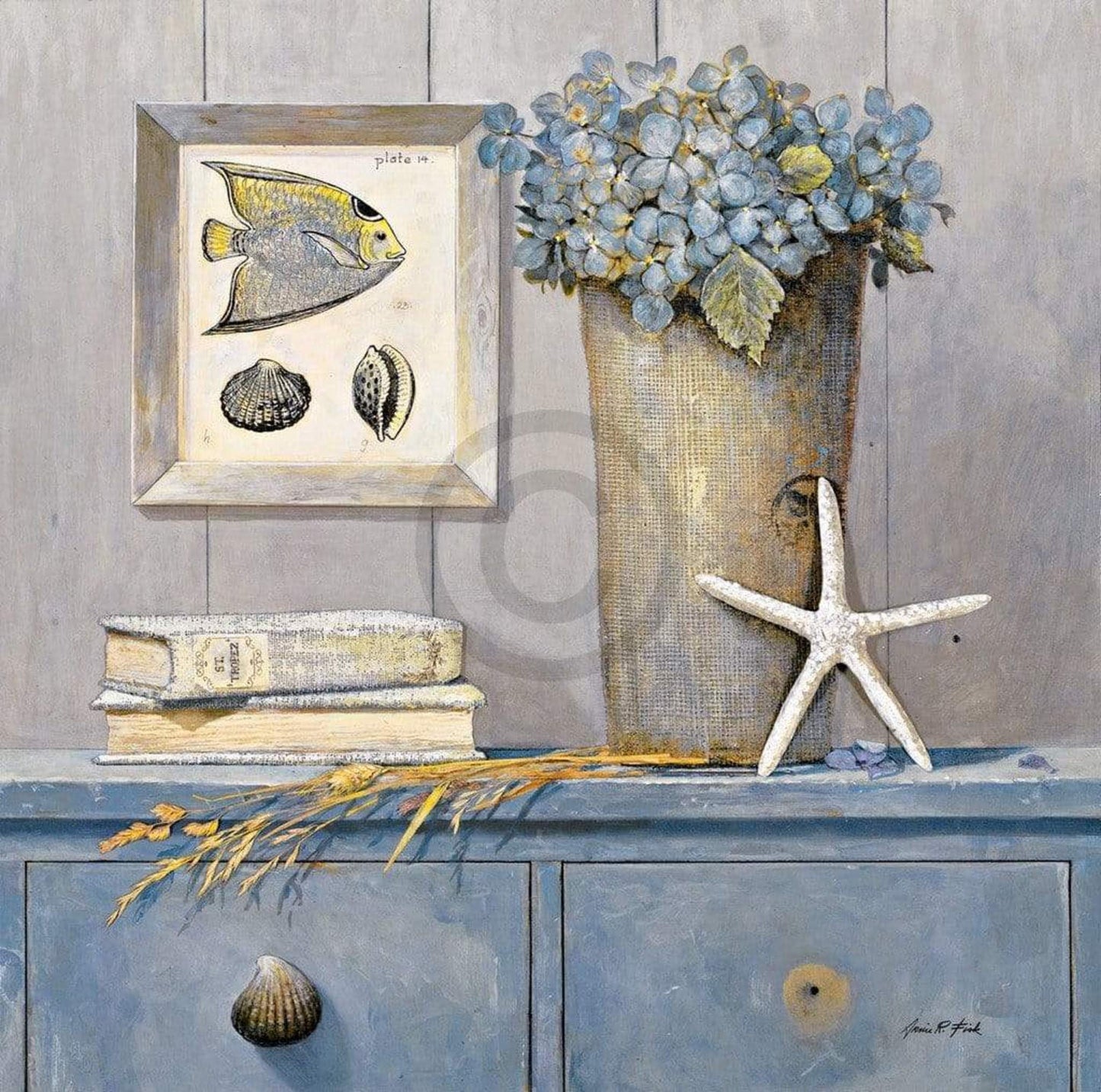 Kunstdruck Arnie Fisk - St. Tropez Botanical 50x50cm