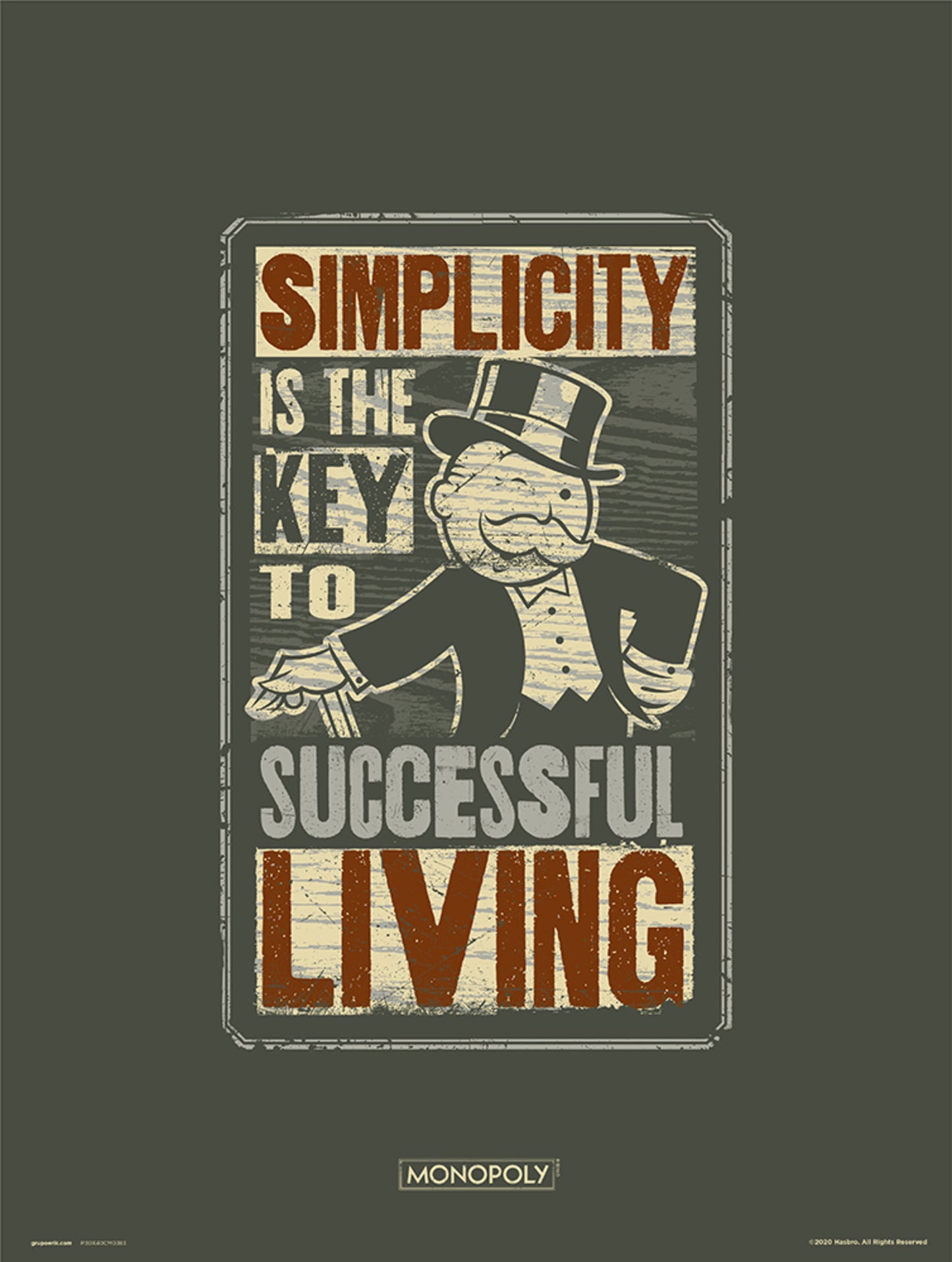 Kunstdruck Monopoly - Simplicity 30x40cm