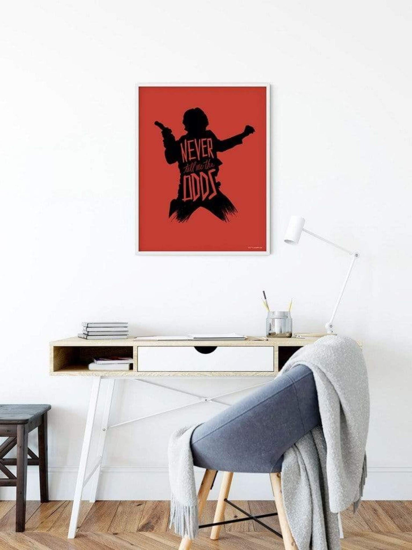 Kunstdruck Star Wars - Silhouette Quotes Han Solo 40x50cm