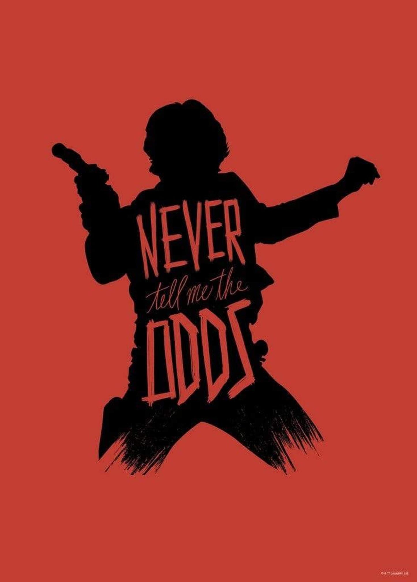 Kunstdruck Star Wars - Silhouette Quotes Han Solo 50x70cm