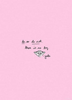 Kunstdruck Star Wars - Quote Yoda Cute 50x70cm