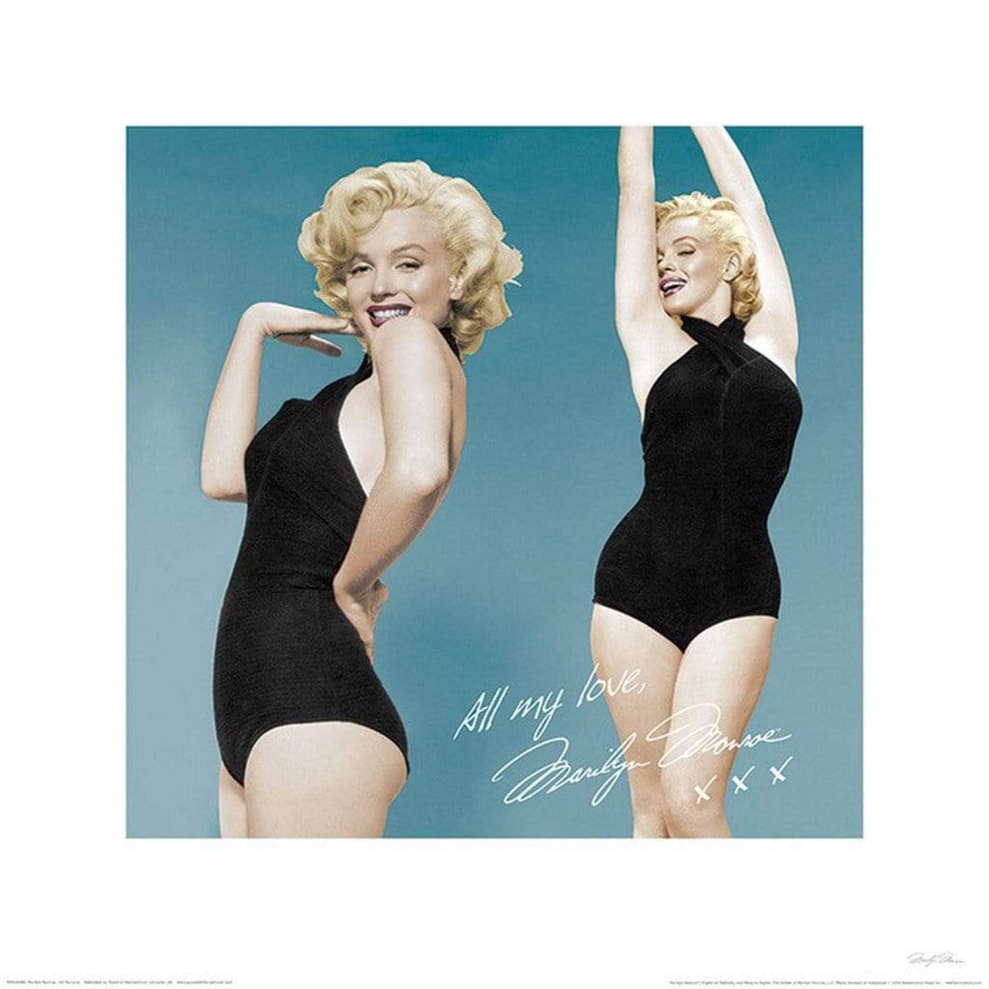 Kunstdruck Marilyn Monroe - All My Love 40x40cm