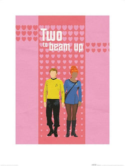 Kunstdruck Star Trek - Two To Beam Up 60x80cm
