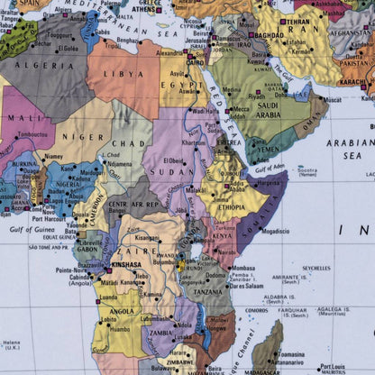 Fototapete - World Map 270x188cm - Papiertapete