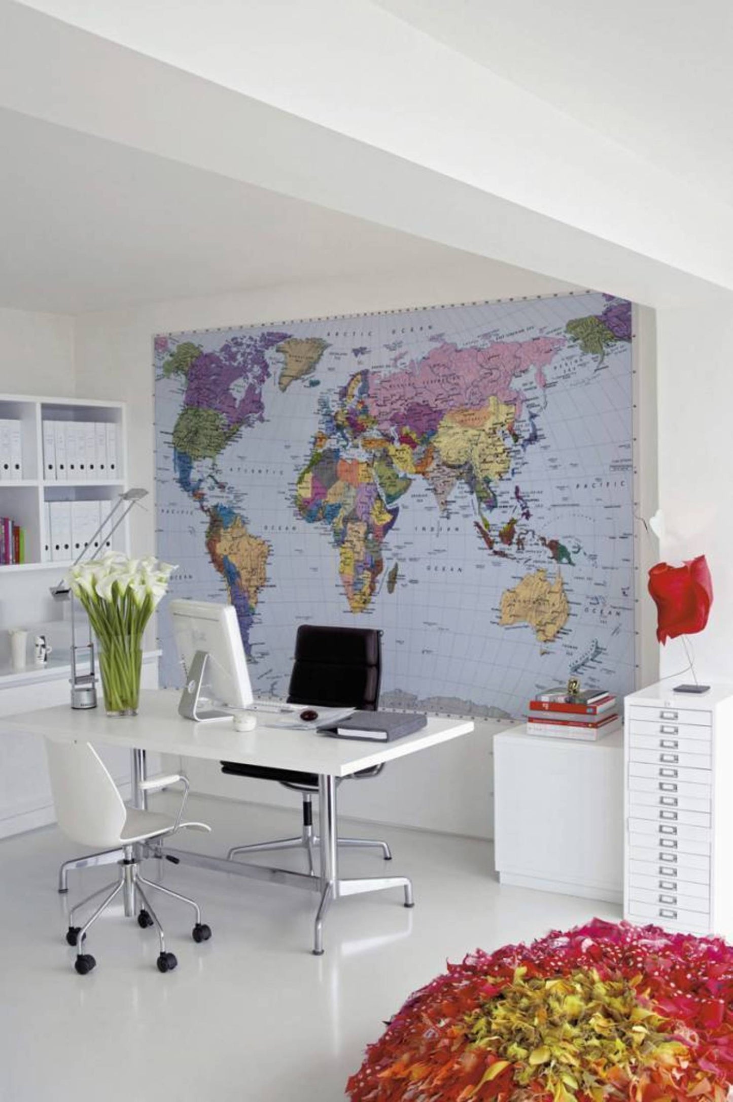 Fototapete - World Map 270x188cm - Papiertapete