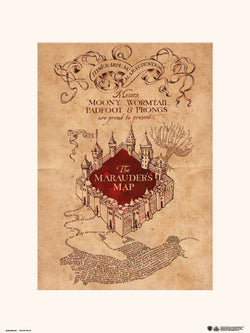 Kunstdruck Harry Potter - The Marauders Map 30x40cm
