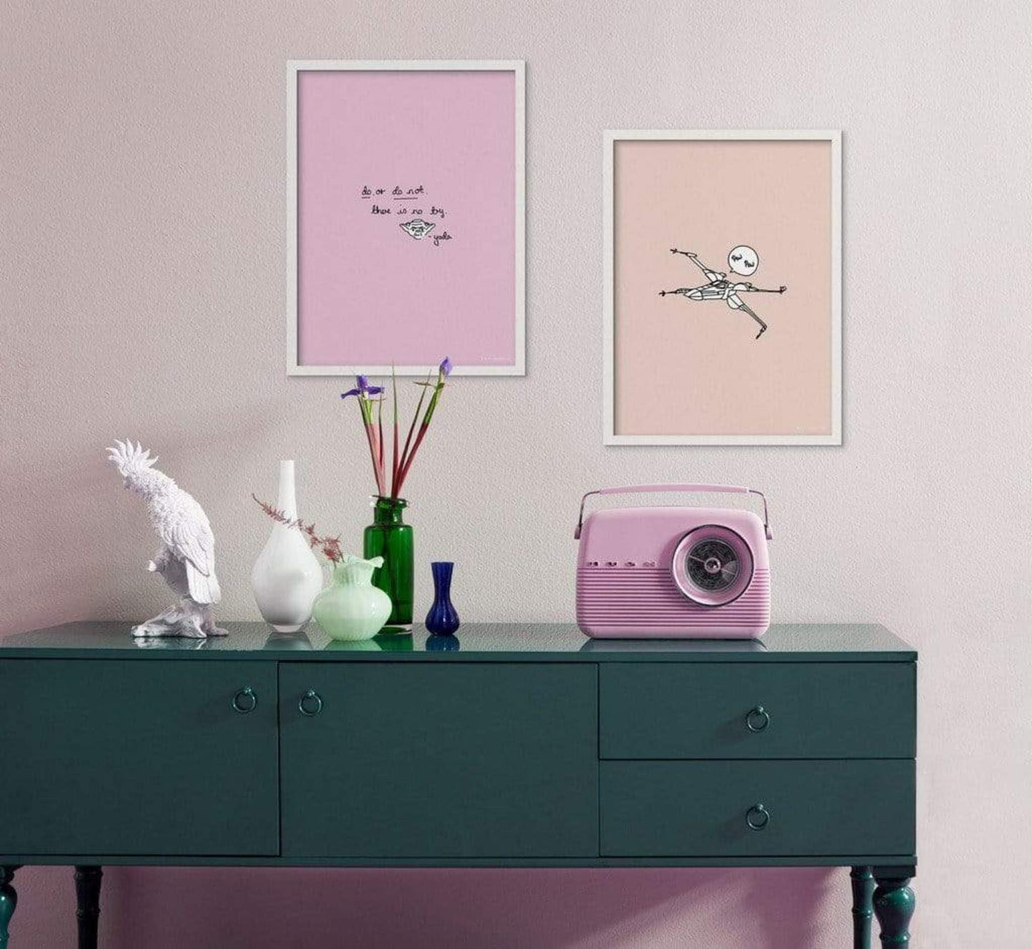 Kunstdruck Star Wars - Quote Yoda Cute 40x50cm