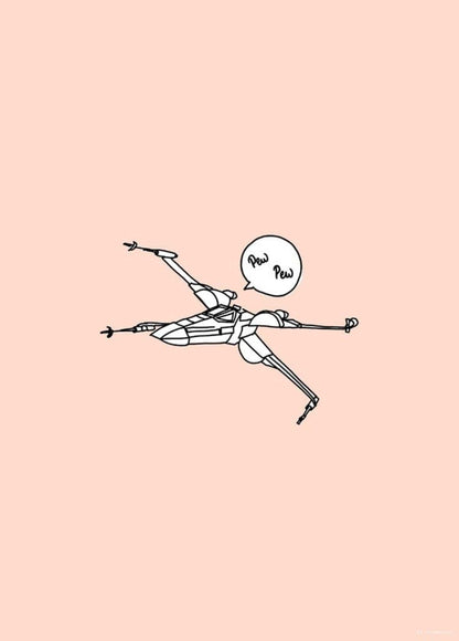 Kunstdruck Star Wars - Pew Pew 50x70cm