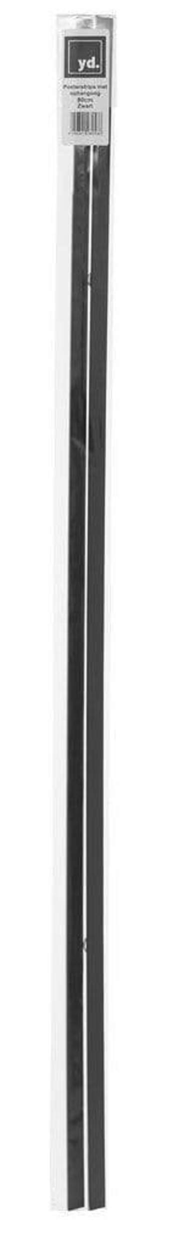 Posterhänger 80cm Schwarz - Posterleiste mit Aufhängauge