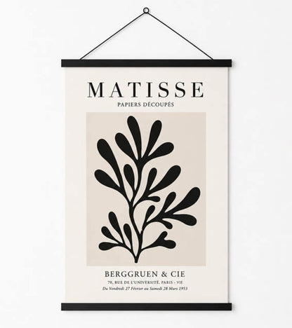 Posterhänger 40cm Schwarz - Posterleiste mit Aufhängauge