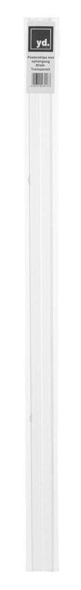 Posterhänger 61cm Transparent - Posterleiste mit Aufhängauge