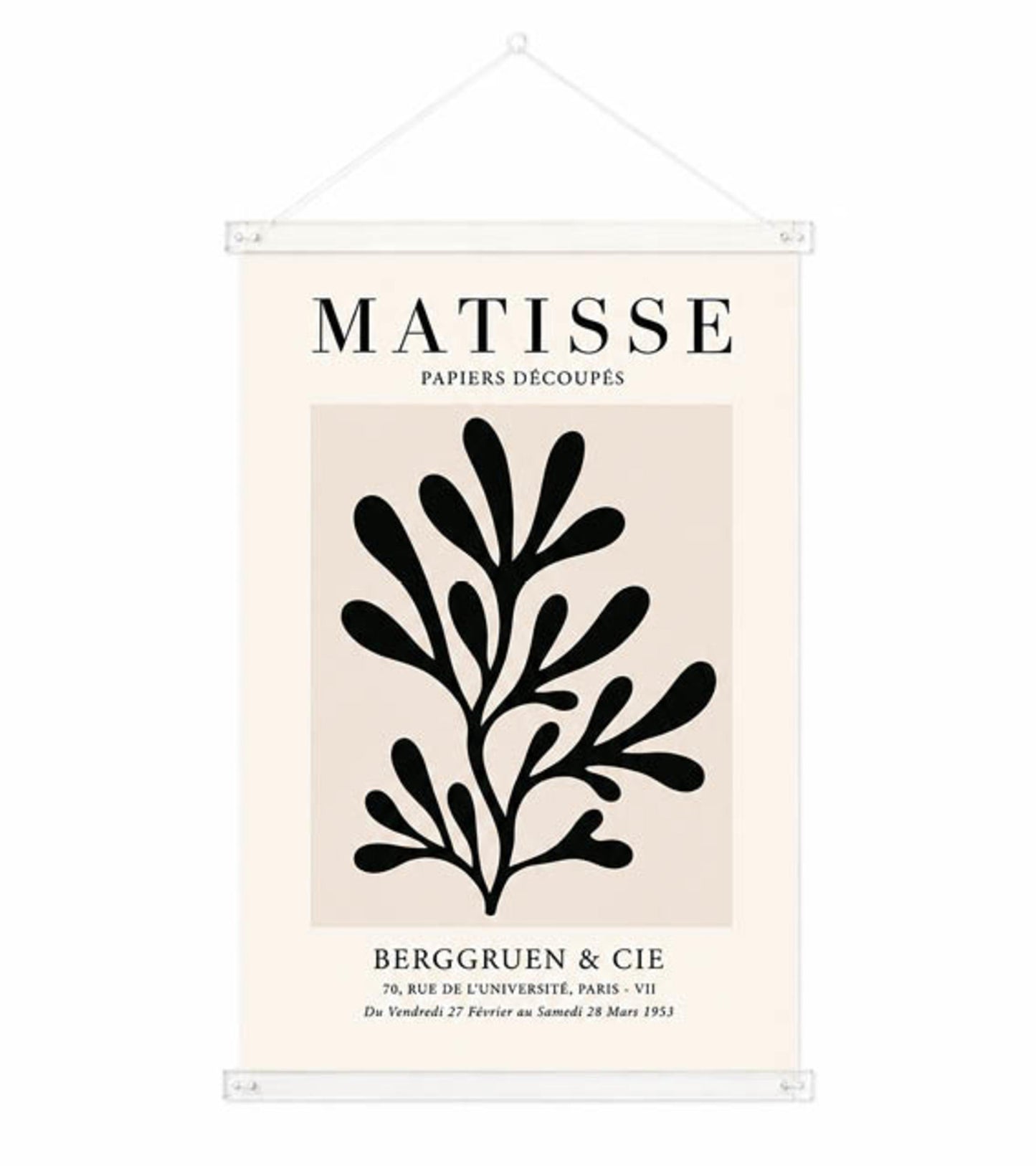 Posterhänger 100cm Transparent - Posterleiste mit Aufhängauge