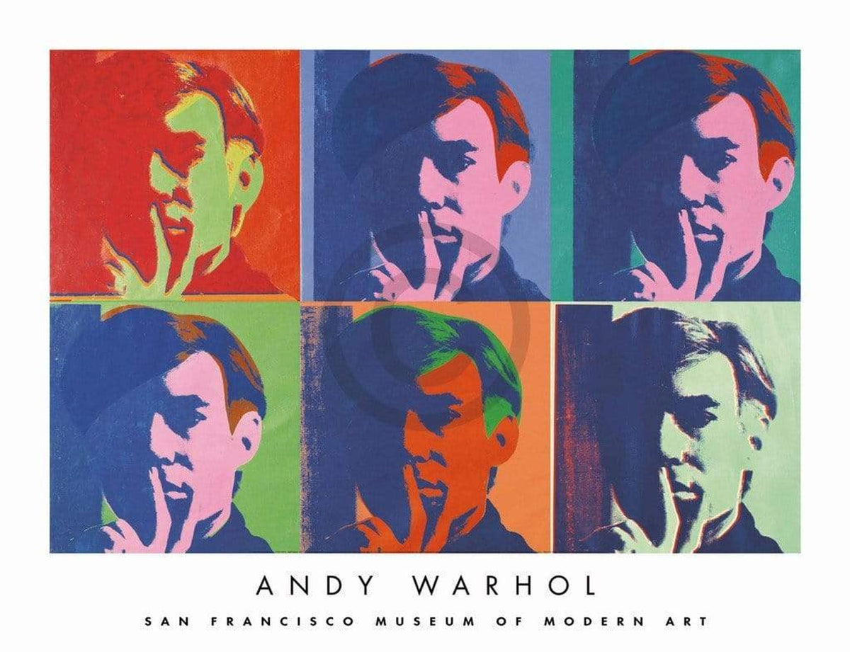 Kunstdruck Andy Warhol - A Set of Six Self-Portraits 86x66cm