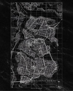 Kunstdruck Batman - Gotham City 40x50cm