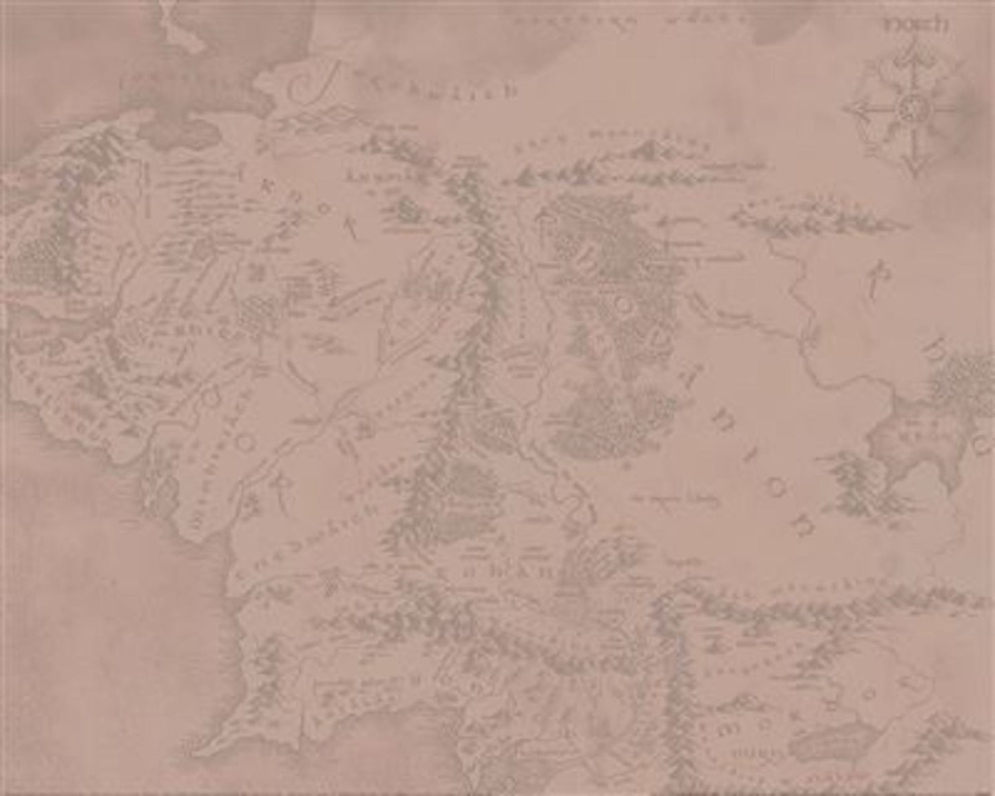 Kunstdruck The Lord of the Rings Middle Earth 40x50cm