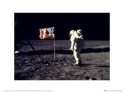 Kunstdruck Time Life Aldrin Moon 30x40cm