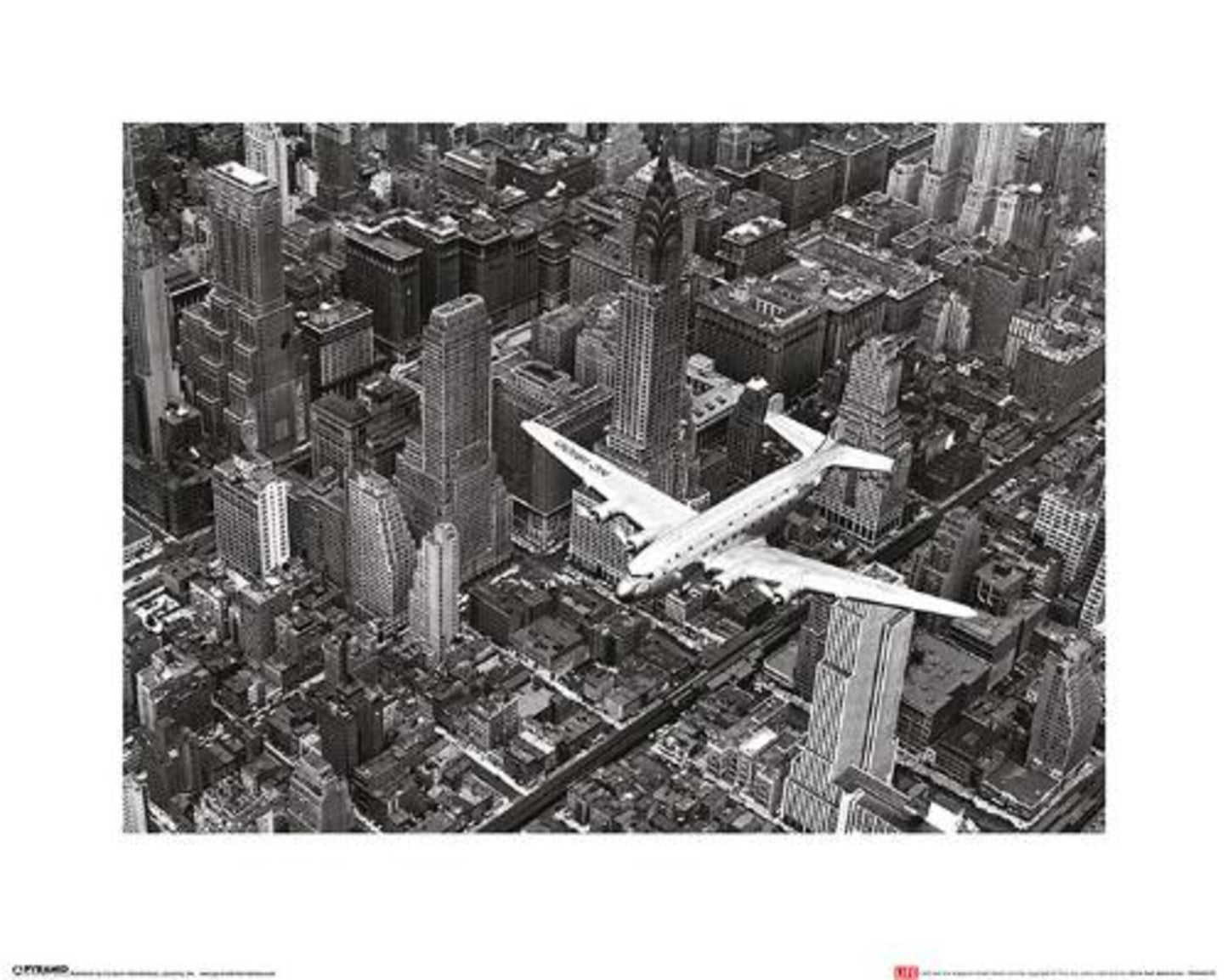 Kunstdruck Time Life DC-4 Over Manhattan 40x50cm