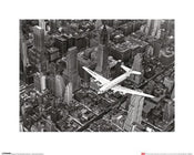 Kunstdruck Time Life DC-4 Over Manhattan 40x50cm