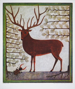 Kunstdruck Beate Rose - Hirsch 52x62cm