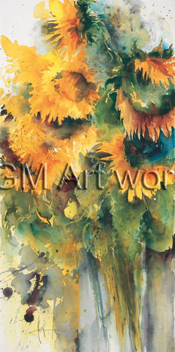 Kunstdruck Ekkehard Hofmann - Sonnenblumen 50x100cm