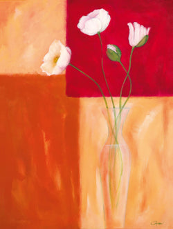 Kunstdruck Günter Gohn - Mohn mit Siena-Braun 60x80cm