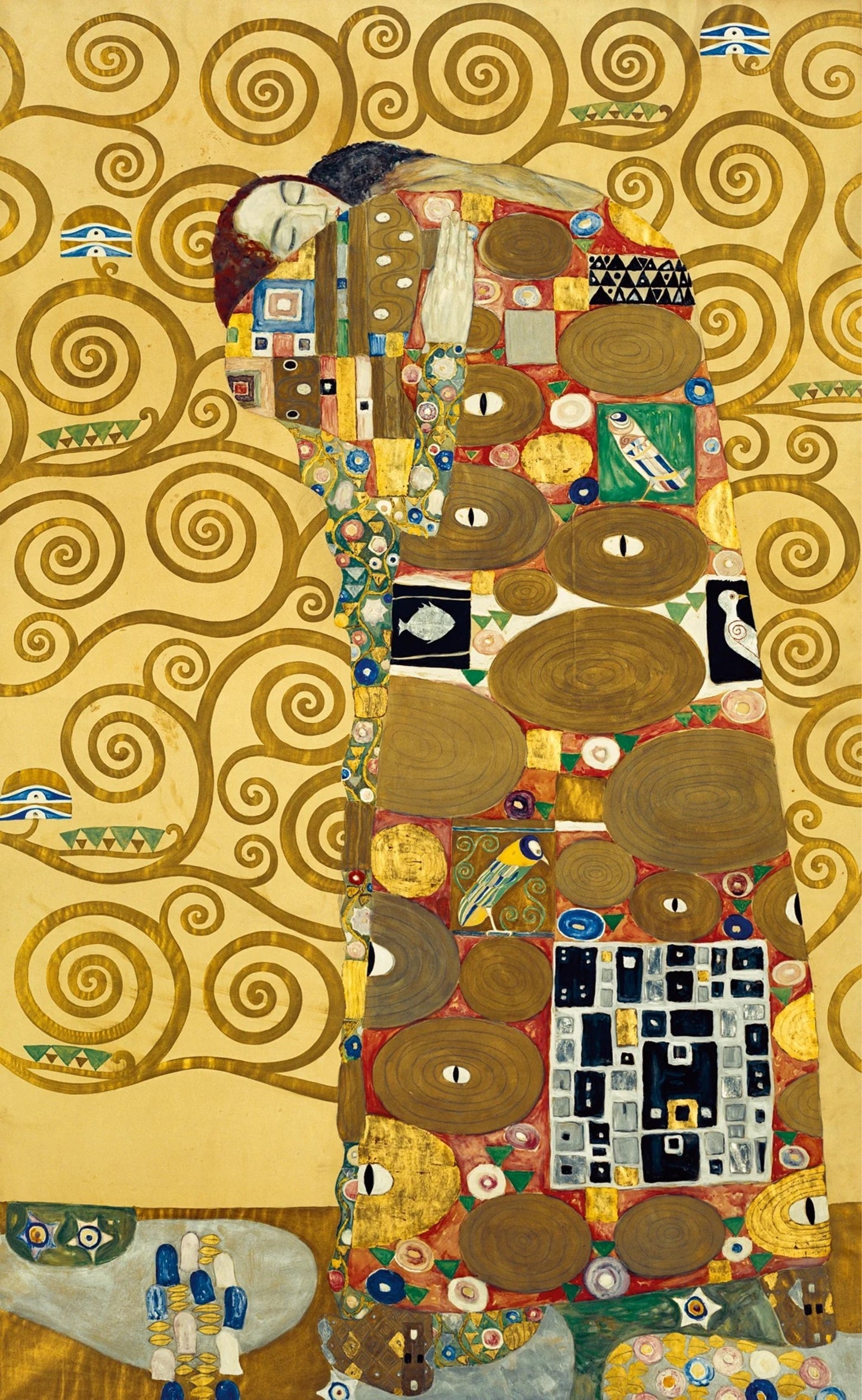 Kunstdruck Gustav Klimt - Die Erfüllung 85x138cm