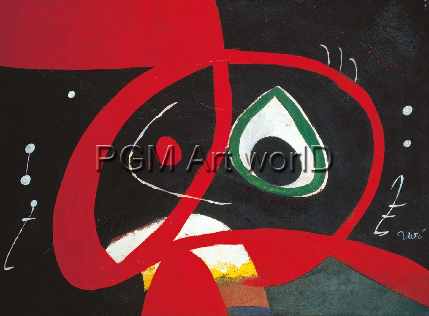 Kunstdruck Joan Miro - Kopf 80x60cm