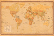 Poster Harper Collins Antique World Map 21 91.5x61cm