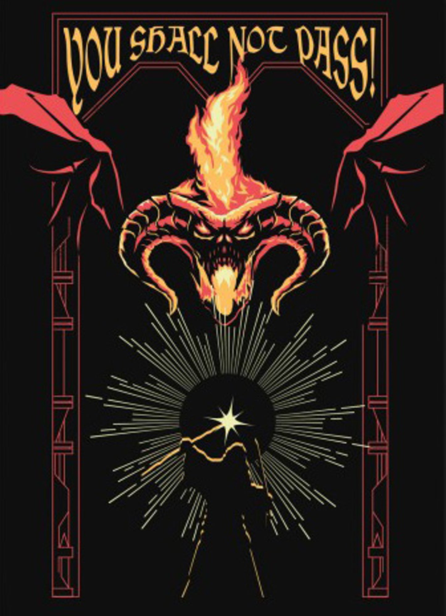 Poster Lord of the Rings Balrog Glow in the Dark 50x70cm