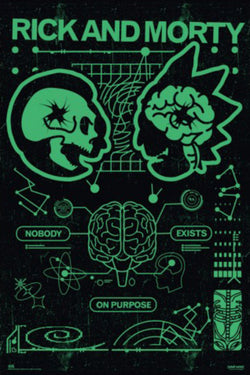 Poster Rick and Morty Nobody Exist on Purpose 61x91,5cm