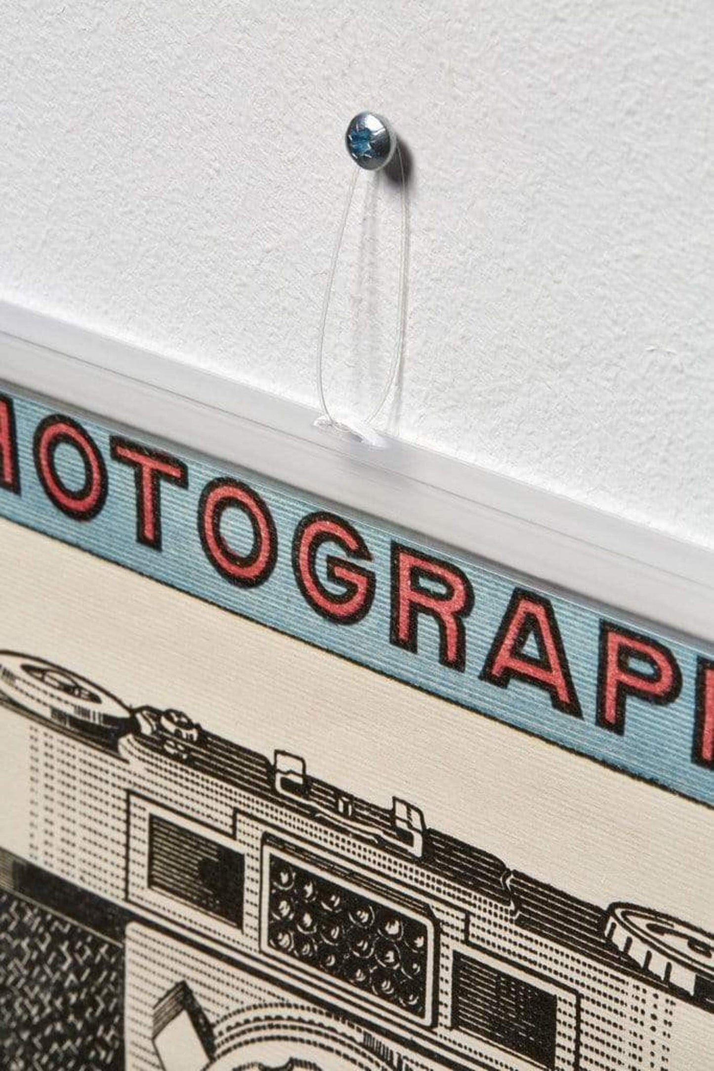 Posterhänger 75cm Transparent - Posterleiste mit Aufhängauge
