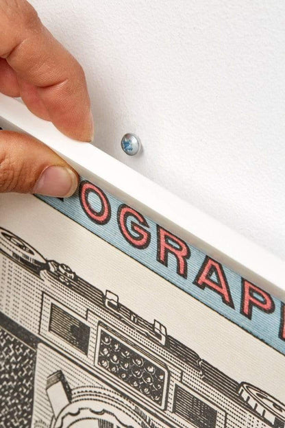 Posterhänger 70cm Weiß - Posterleiste mit Aufhängeloch